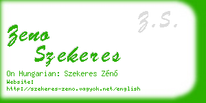 zeno szekeres business card